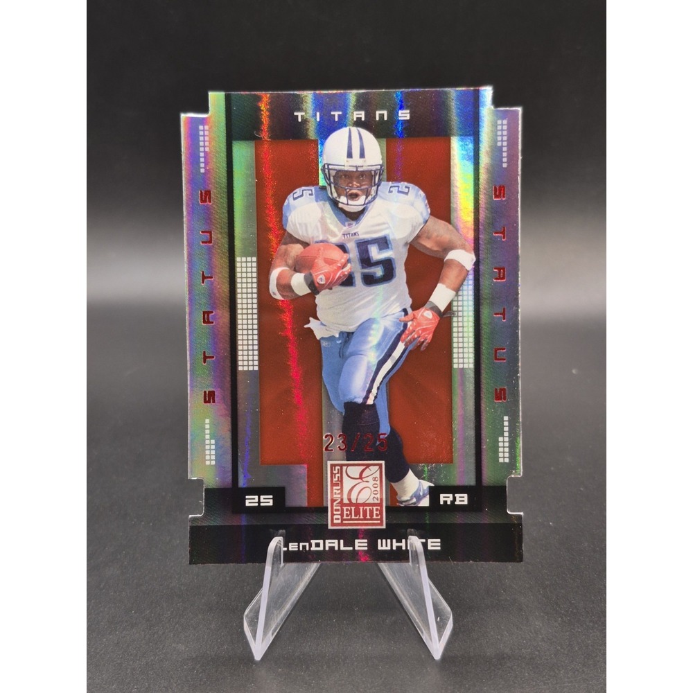 2008 Donruss Elite LenDale White #96;Status Die-Cut Red /25 Tennessee Titans SP